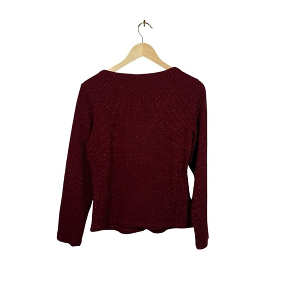 Modcloth Women’s Speckled Ribbed Cardigan ASO Legacies Red Size L - Picture 10 of 12